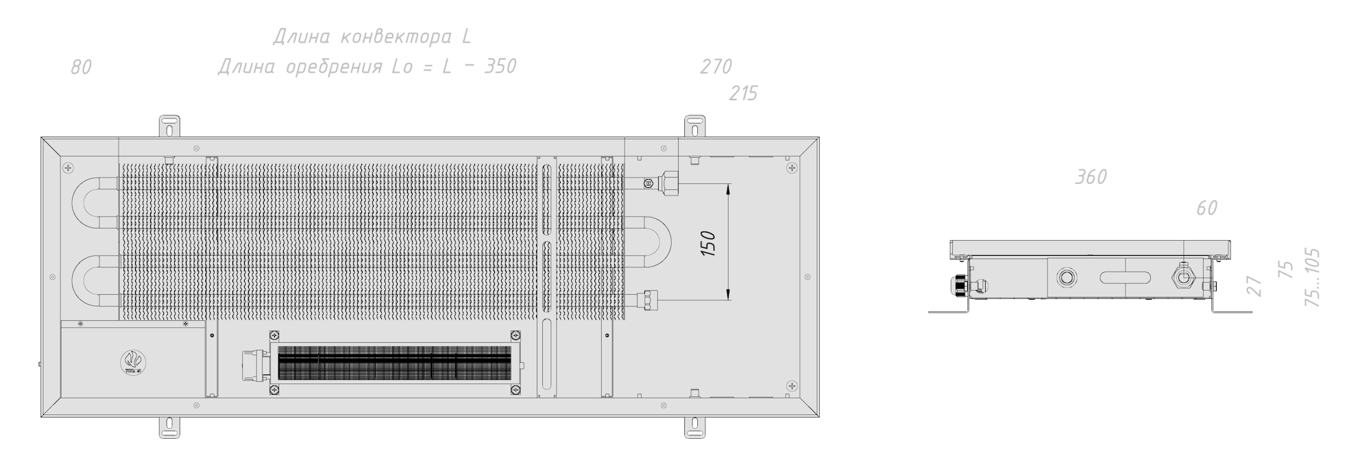 Технический чертёж модели