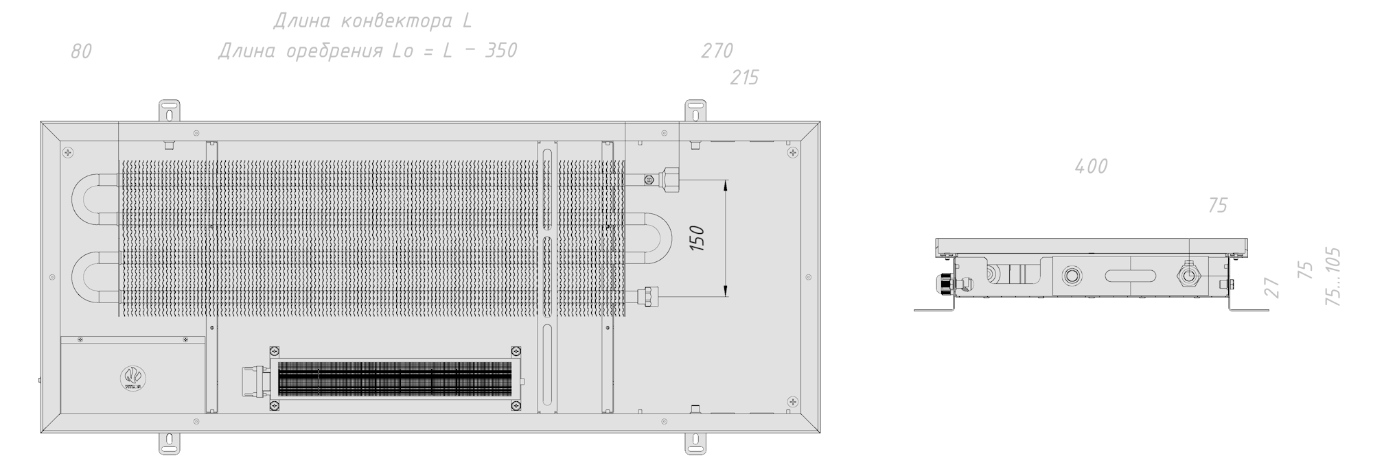 Технический чертёж модели