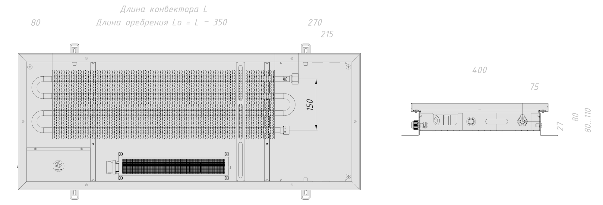 Технический чертёж модели